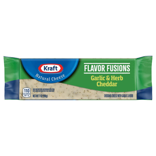 Kraft Flavor Fusions Garlic & Herb Cheddar Cheese