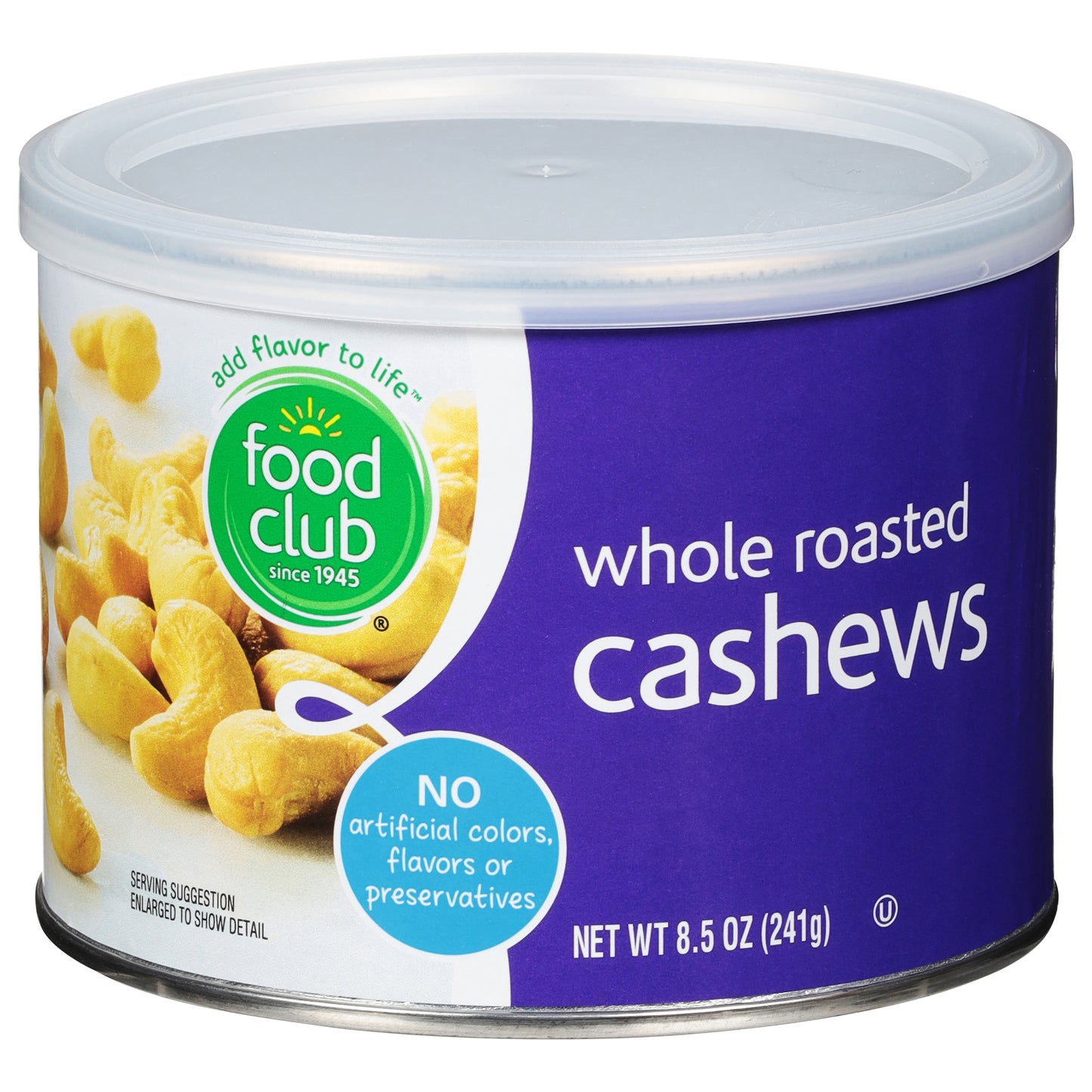 Food Club Whole Roasted Cashews 8.5 oz