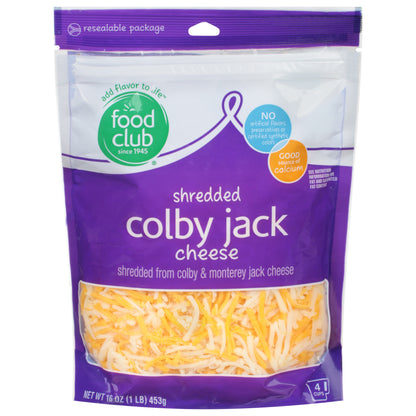 Food Club Colby Jack Shredded Cheese 16 oz