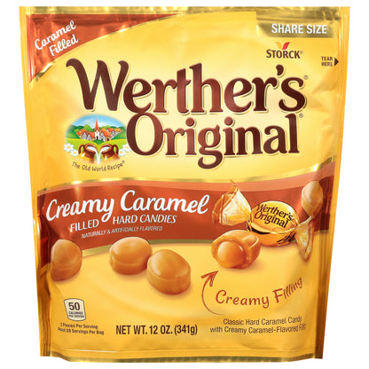 Werther's Original Filled Creamy Caramel Hard Candies Share Size 12 oz