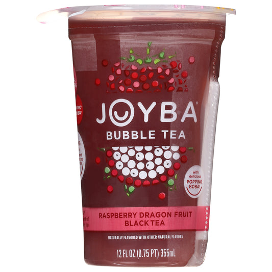Joyba Raspberry Dragon Fruit Black Tea Bubble Tea 12 fl oz