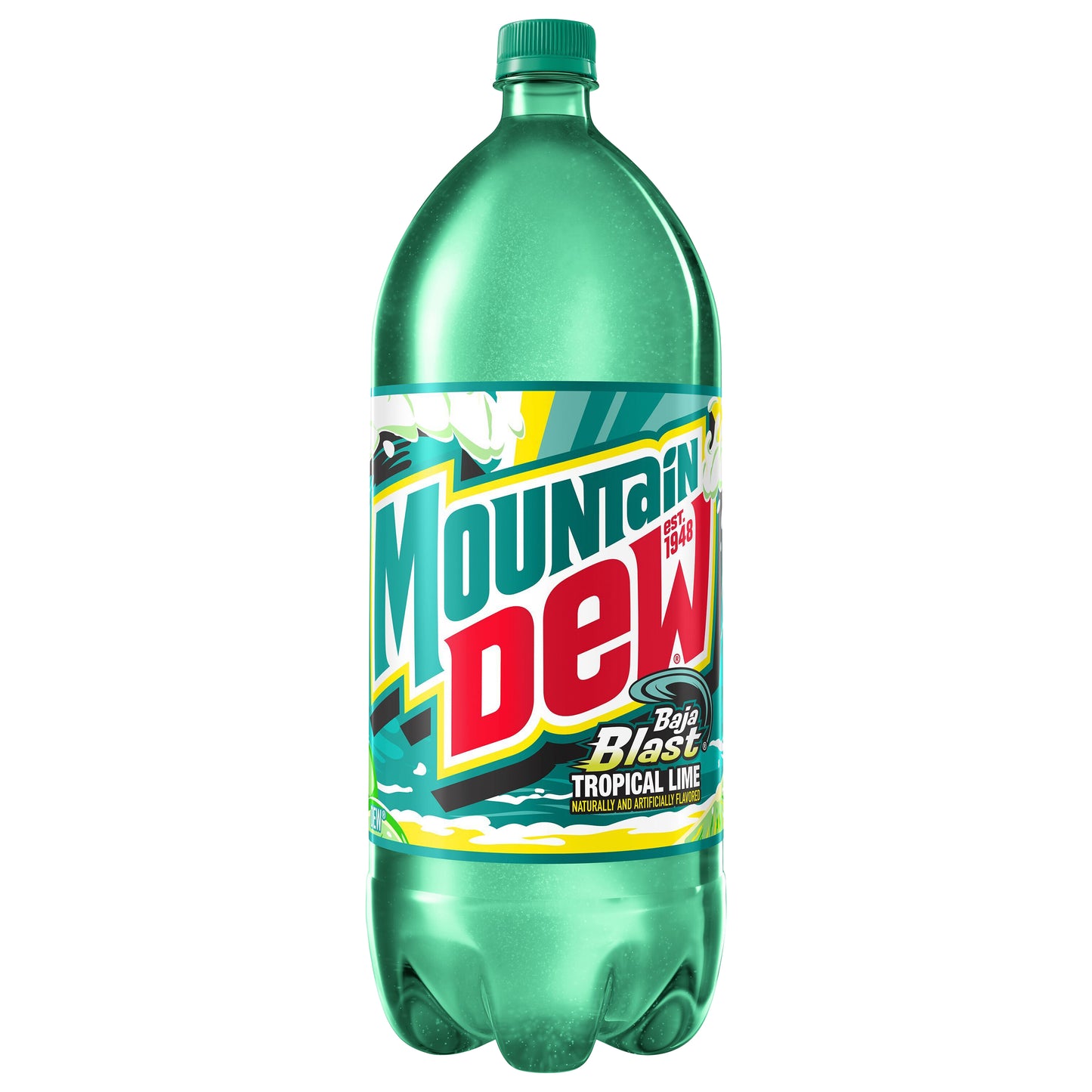 Mountain Dew Baja Blast DEW Tropical Lime Flavor 2 Liter