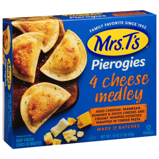 Mrs. T's 4 Cheese Medley Pierogies 12 ea