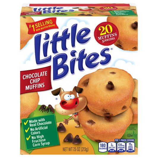 Entenmann's Little Bites Chocolatey Chip Mini Muffins, 5 packs, 7.5 oz