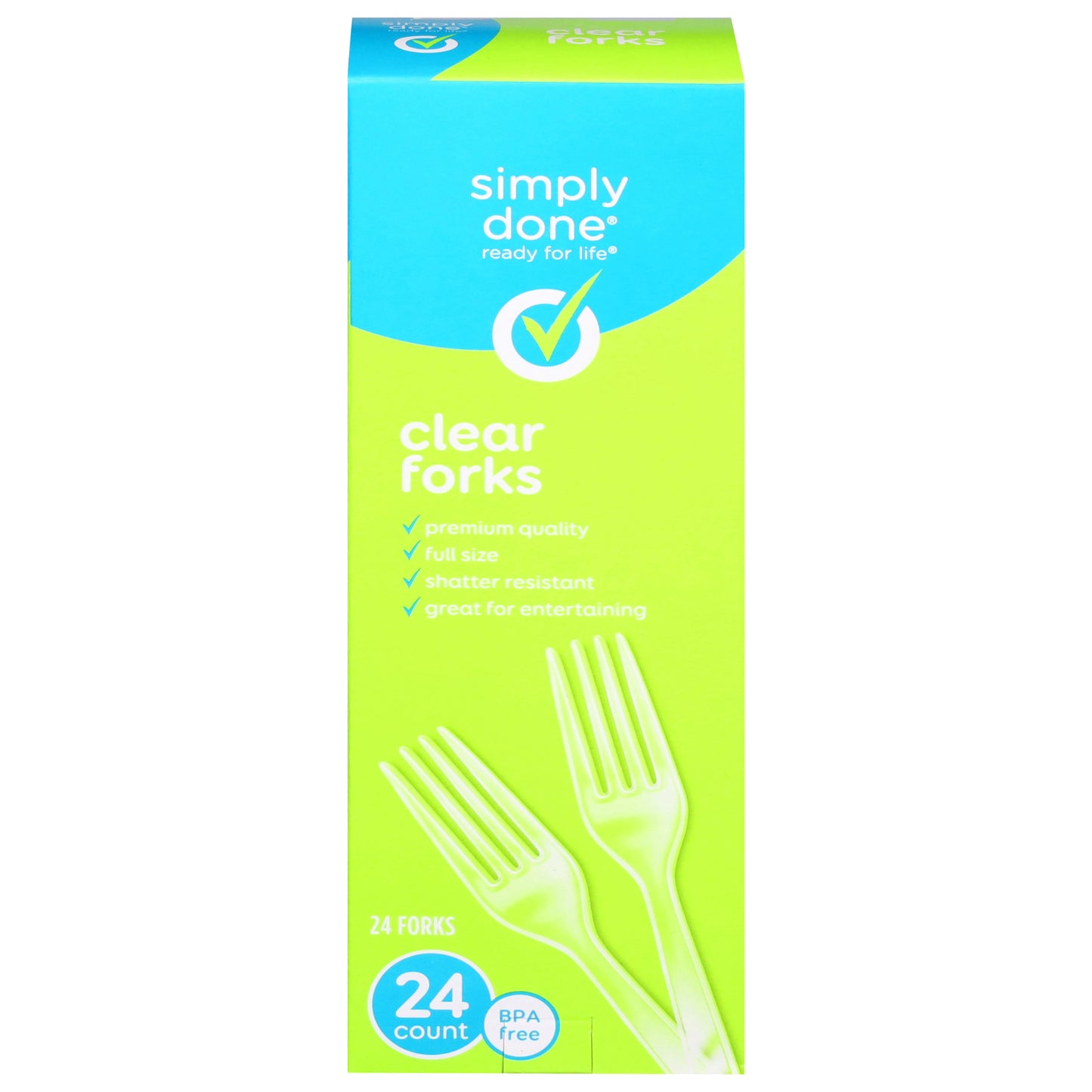 Simply Done Clear Forks 24 ea