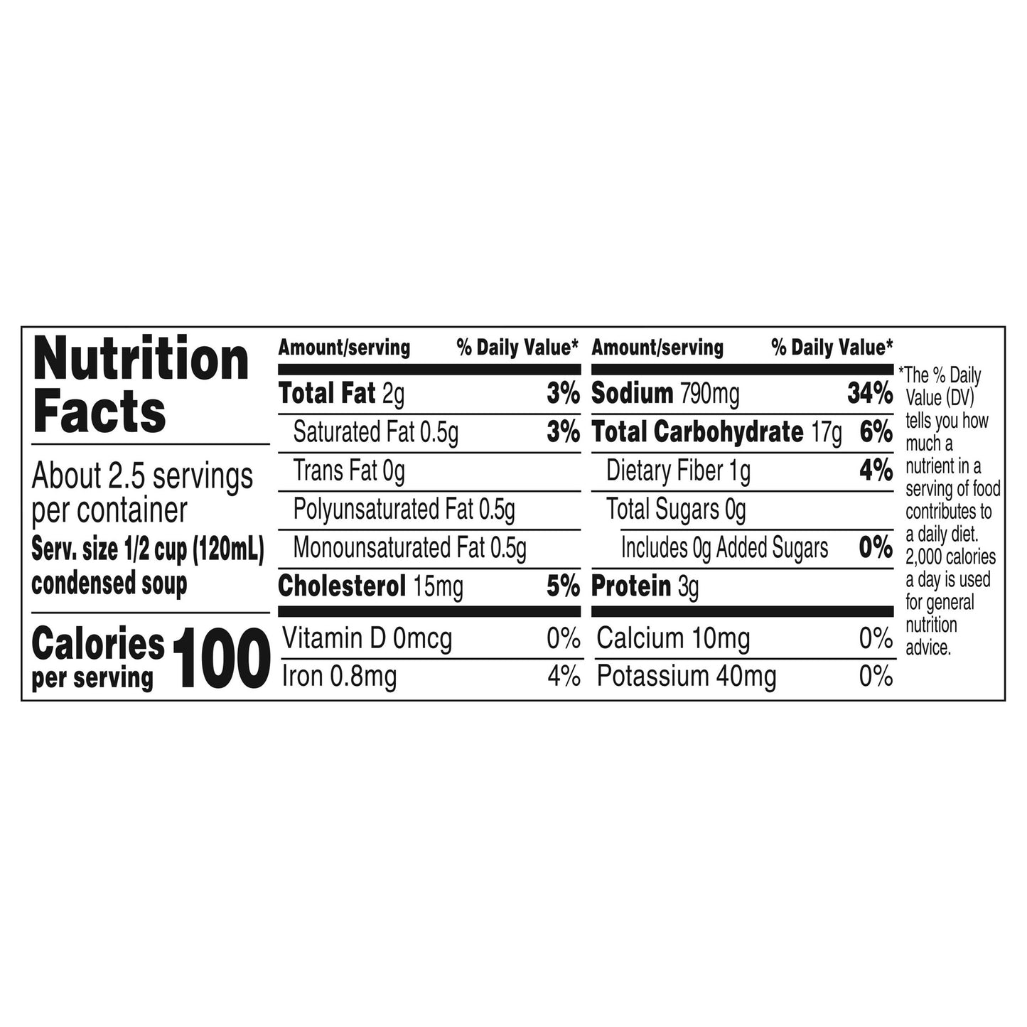 Campbell's Double Noodle Condensed Soup 10.5 oz