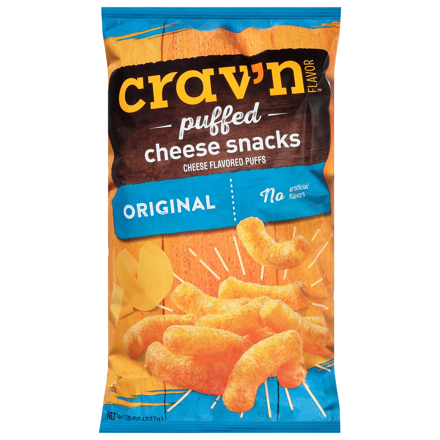 Crav'n Flavor Puffed Original Cheese Snacks 8 oz