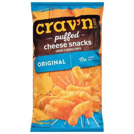 Crav'n Flavor Puffed Original Cheese Snacks 8 oz