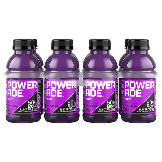 POWERADE Grape Bottles, 12 fl oz, 8 Pack