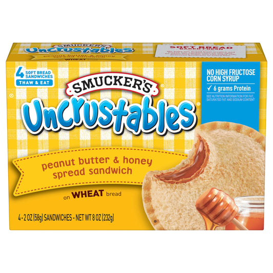 Smucker's Peanut Butter & Honey Spread Sandwiches 4 ea