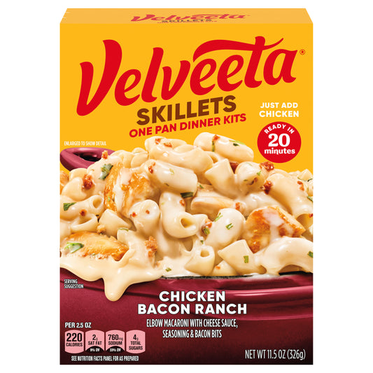 Velveeta Skillets Chicken Bacon Ranch One Pan Dinner Kit, 11.5 oz Box