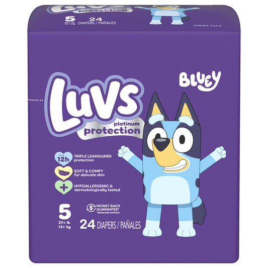 Luvs Platinum Protection Baby Diapers, Size 5, 24 Count