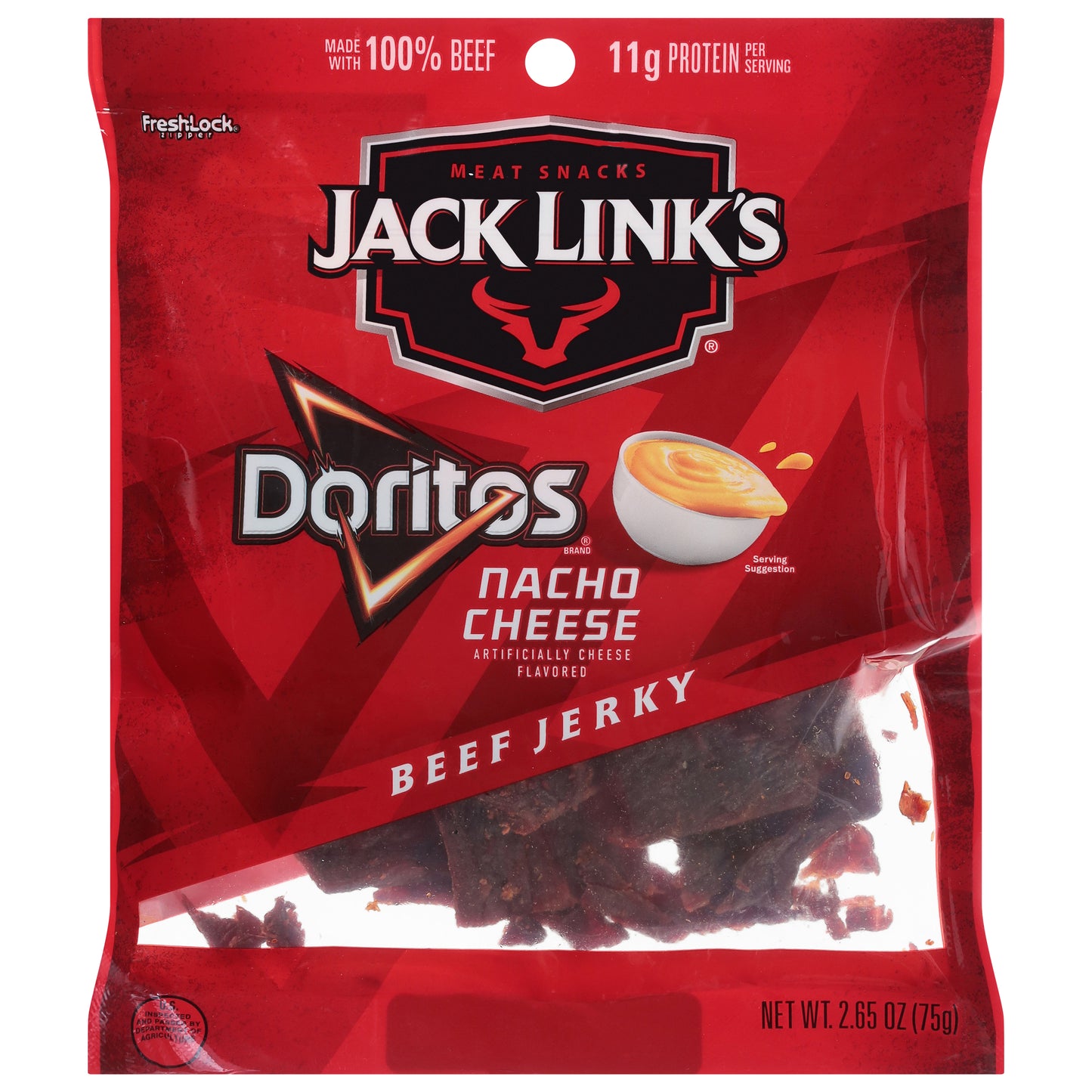 Jack Link's Doritos Nacho Cheese Beef Jerky 2.65 oz