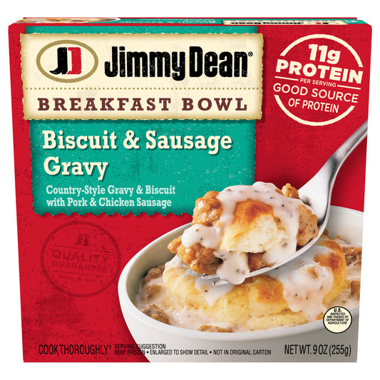 Jimmy Dean Breakfast Bowl, Biscuit & Sausage Gravy, Frozen, 9 oz Bowl