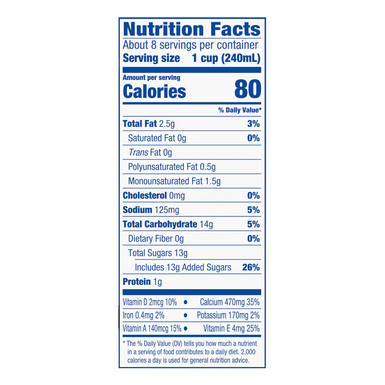 Silk Almond Milk, Vanilla, Dairy Free, Gluten Free, 64 FL OZ Half Gallon