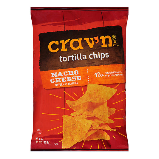 Crav'n Flavor Nacho Cheese Tortilla Chips 15 oz