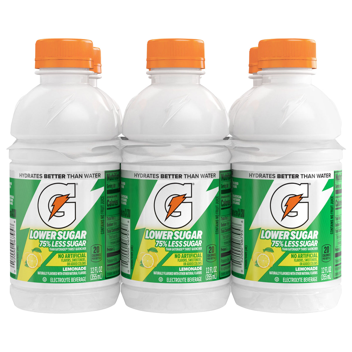 Gatorade Lower Sugar Thirst Quencher Lemonade, 12 Fl Oz X 6 Count