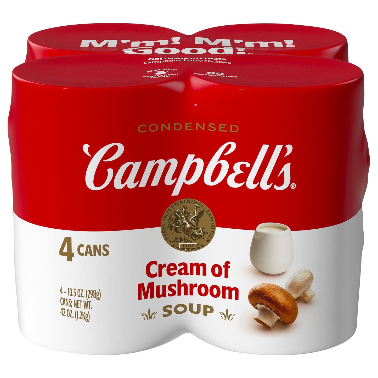 Campbell's Cream of Mushroom Condensed Soup 4 - 10.5 oz Cans