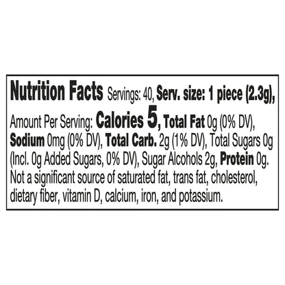 ICE BREAKERS Ice Cubes Raspberry Sorbet Sugar Free Chewing Gum Bottle, 3.24 oz (40 Pieces)