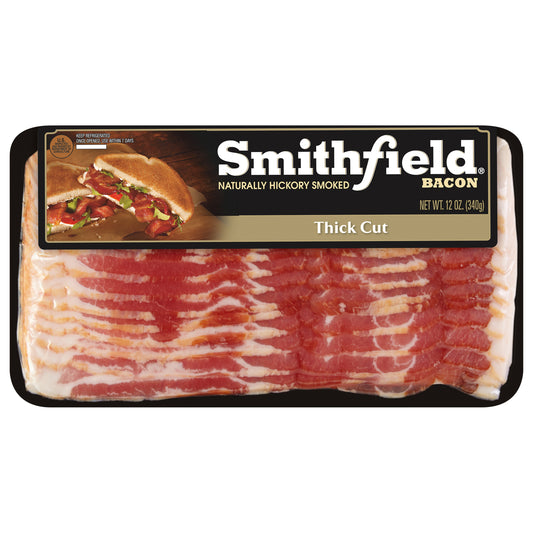 Smithfield Naturally Hickory Smoked Thick Cut Bacon, 12 oz