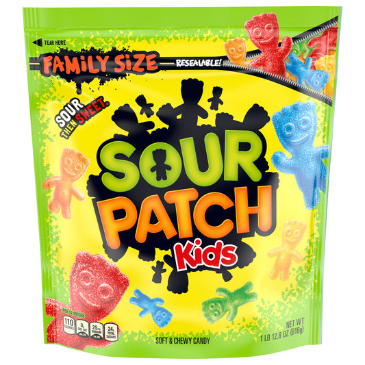SOUR PATCH KIDS Soft & Chewy Candy, Family Size, 1.8 lb