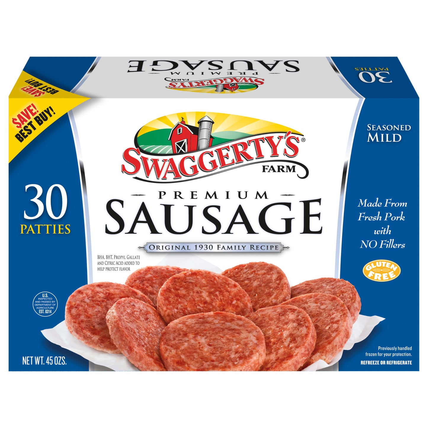 Swaggerty's Farm Mild Seasoned Premium Sausage 30 ea