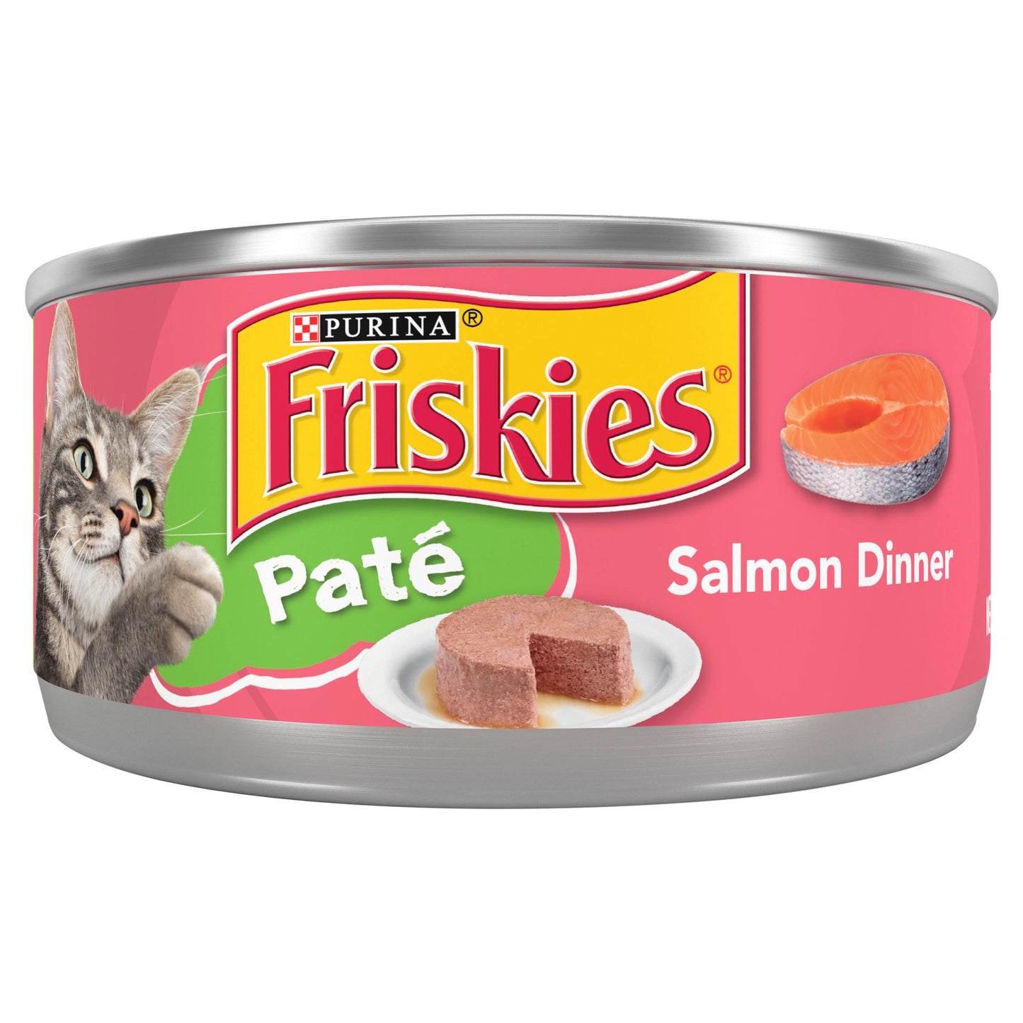 Purina Friskies Wet Cat Food Pate, Salmon Dinner - 5.5 oz. Can