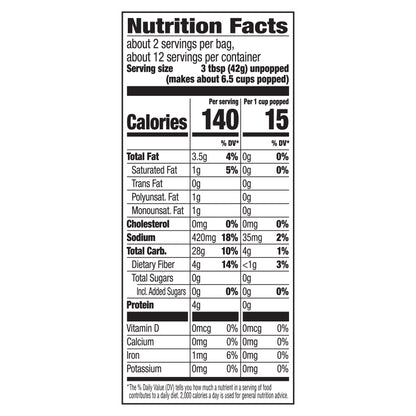 ACT II Light Butter Microwave Popcorn, 6-Count 2.75-oz. Bags