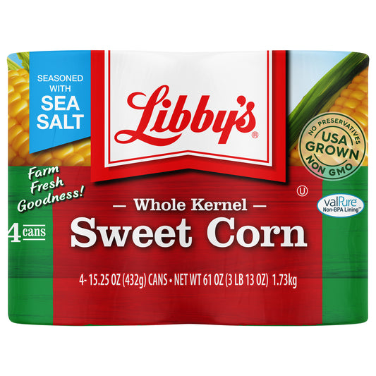 Libby's Whole Kernel Sweet Corn, 15.25 oz, 4-Cans