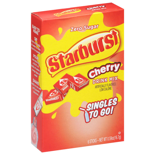 Starburst Singles to Go! Zero Sugar Cherry Drink Mix 6 ea