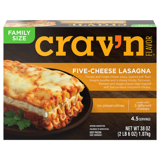 Crav'n Flavor Five-Cheese Lasagna Family Size 38 oz