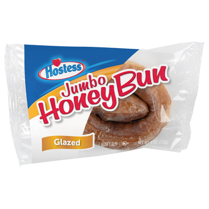 HOSTESS Jumbo Glazed Honey Bun, Single Serve, 4.75 oz