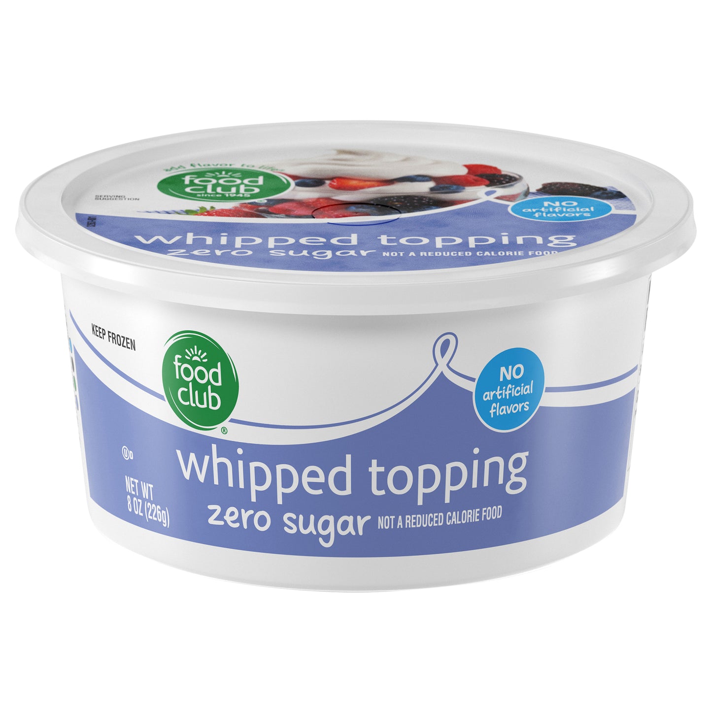 Food Club Zero Sugar Whipped Topping 8 oz