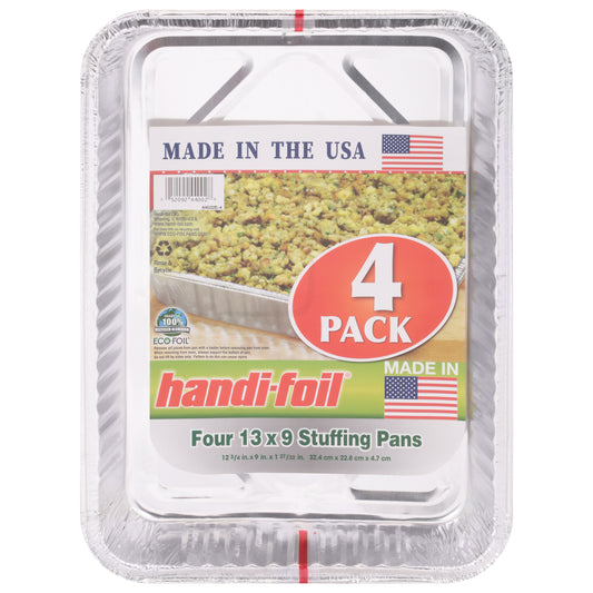 Handi-Foil 13 x 9 Stuffing Pans 4 ea