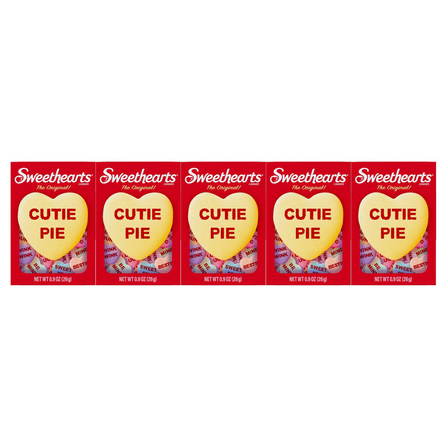 Sweethearts Conversation Hearts Tablet Candy, 0.9oz 5pk