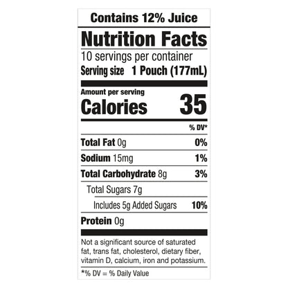 Capri Sun Wild Cherry Flavored with other natural flavor Juice Drink Blend, 10 ct Box, 6 fl oz Pouches