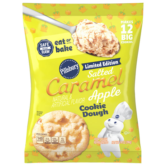 Pillsbury Eat or Bake Salted Caramel Apple Cookie Dough, 12 Big Cookies, 14 oz