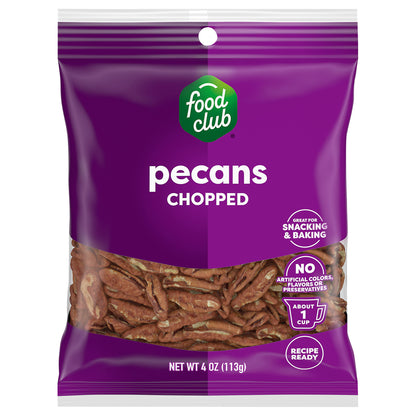 Food Club Chopped Pecans 4 oz