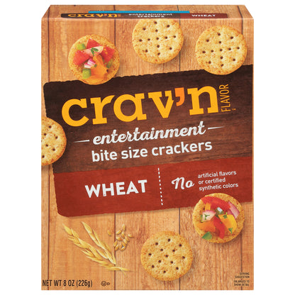 Crav'n Flavor Entertainment Wheat Crackers Bite Size 8 oz