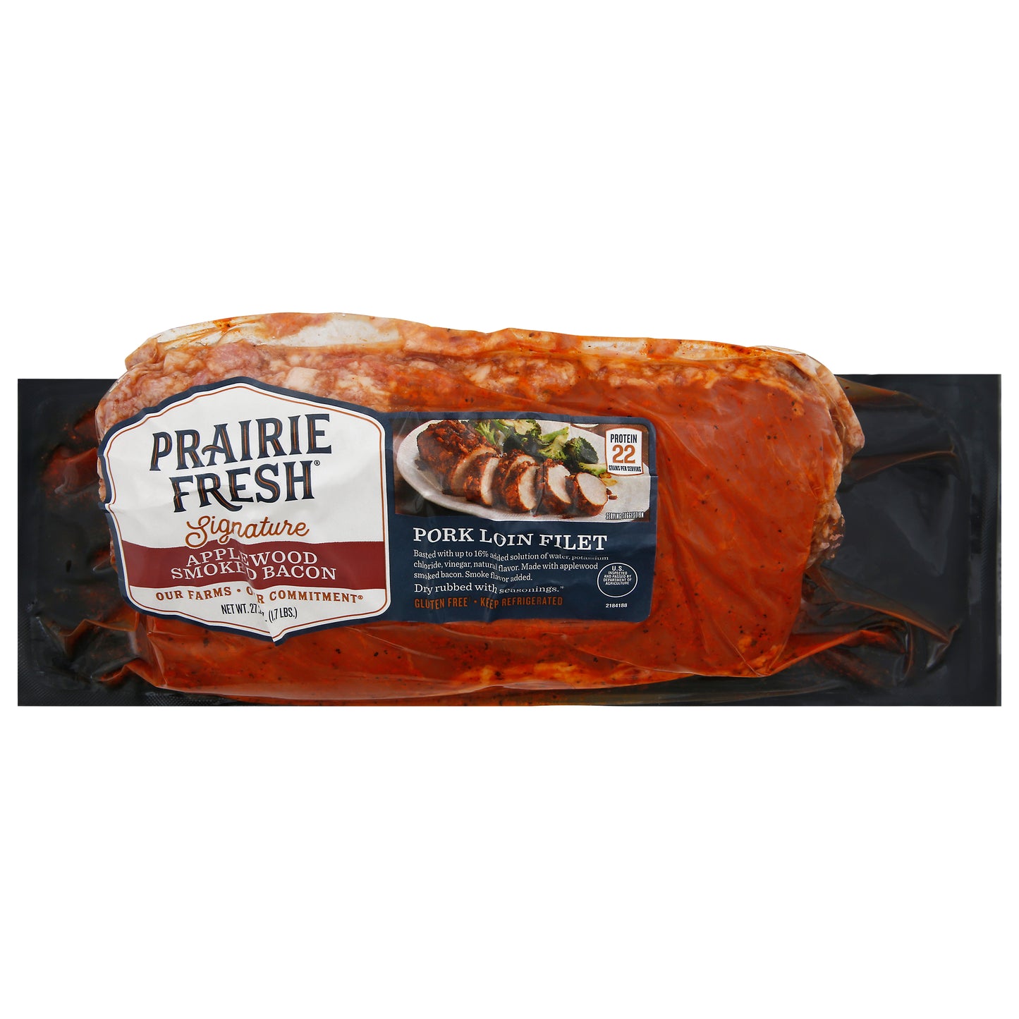 Prairie Fresh Signature Applewood Smoked Bacon Pork Loin Filet 27.2 oz