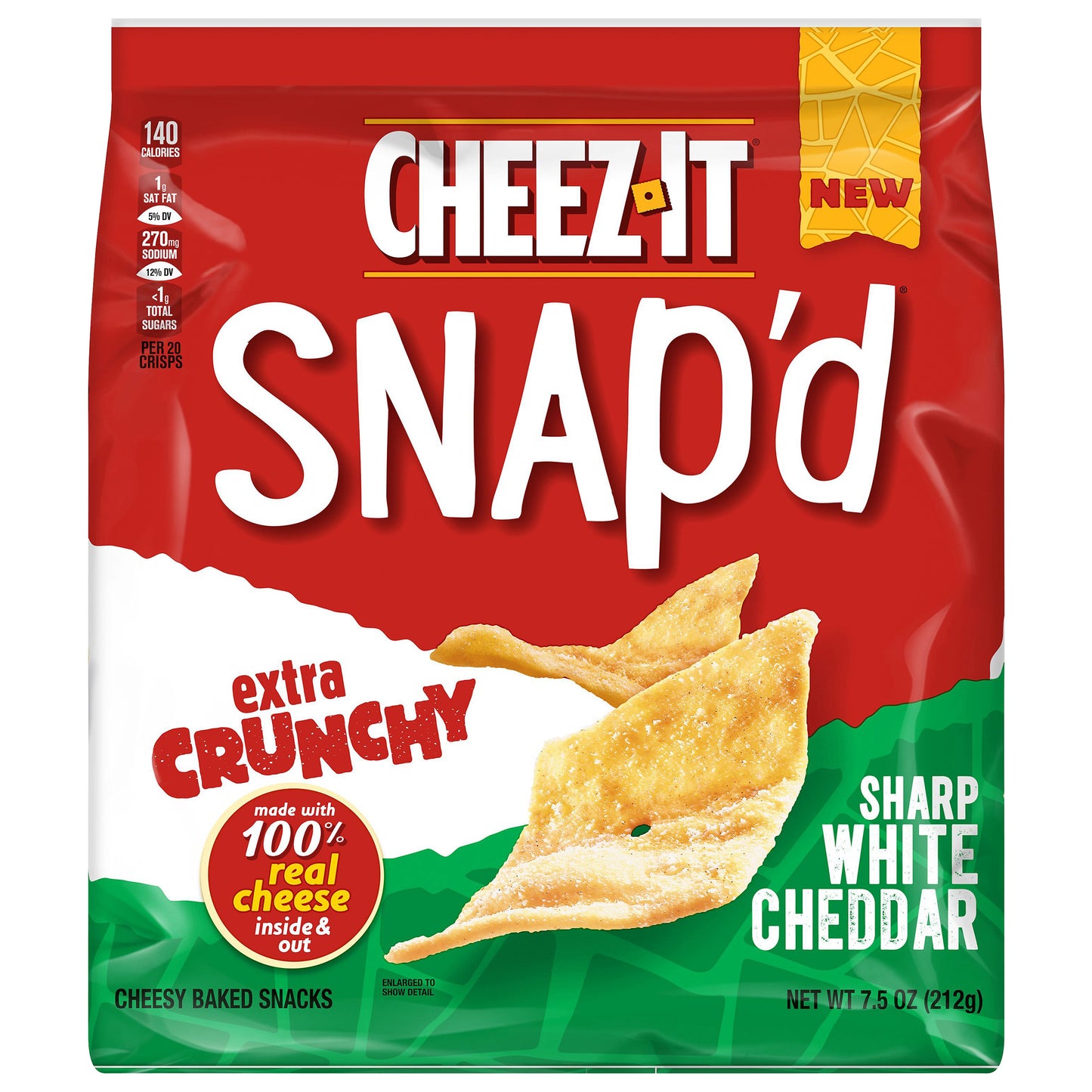 Cheez-It® Snap'd Sharp White Cheddar Cheese Cracker Chips