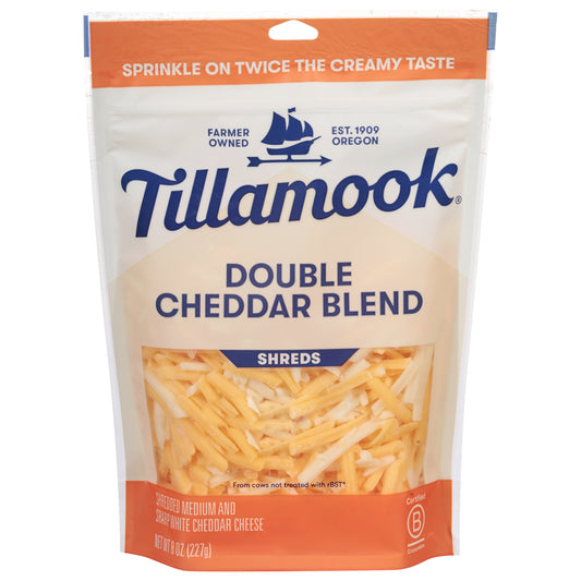 Tillamook Shreds Double Cheddar Blend Cheese 8 oz
