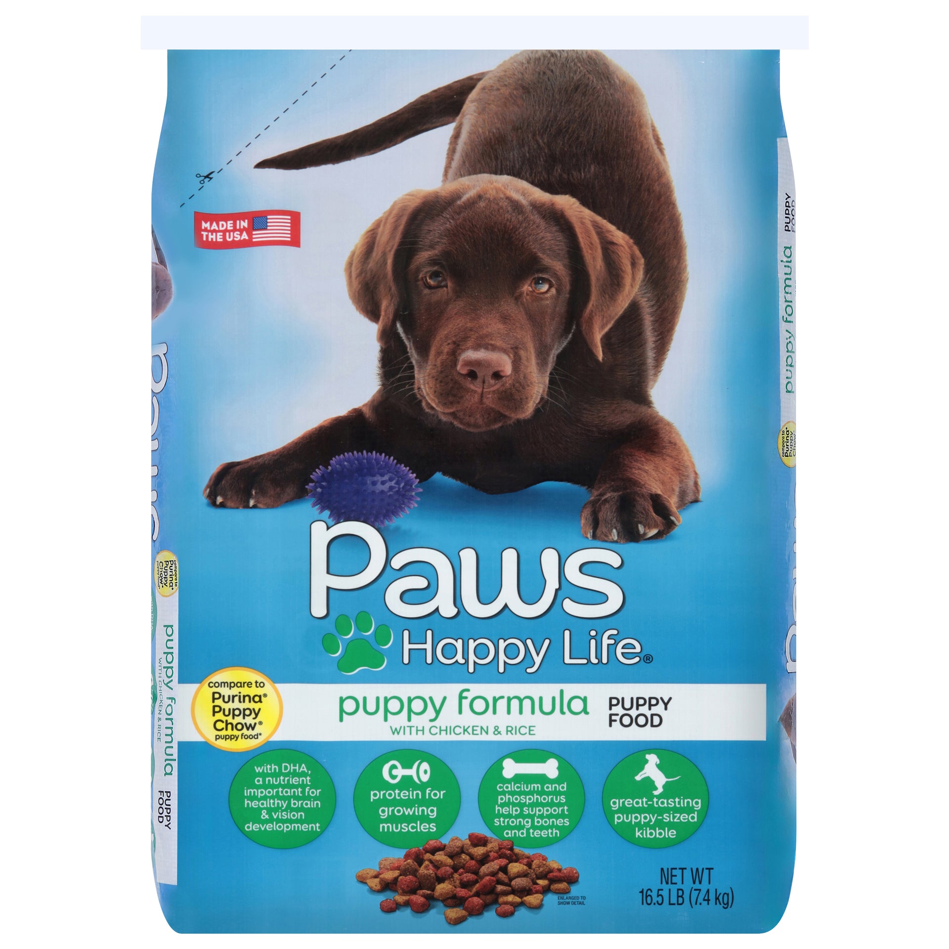 Paws Happy Life Puppy Formula With Chicken & Rice Puppy Food 16.5 lb   Douglas Food Valu