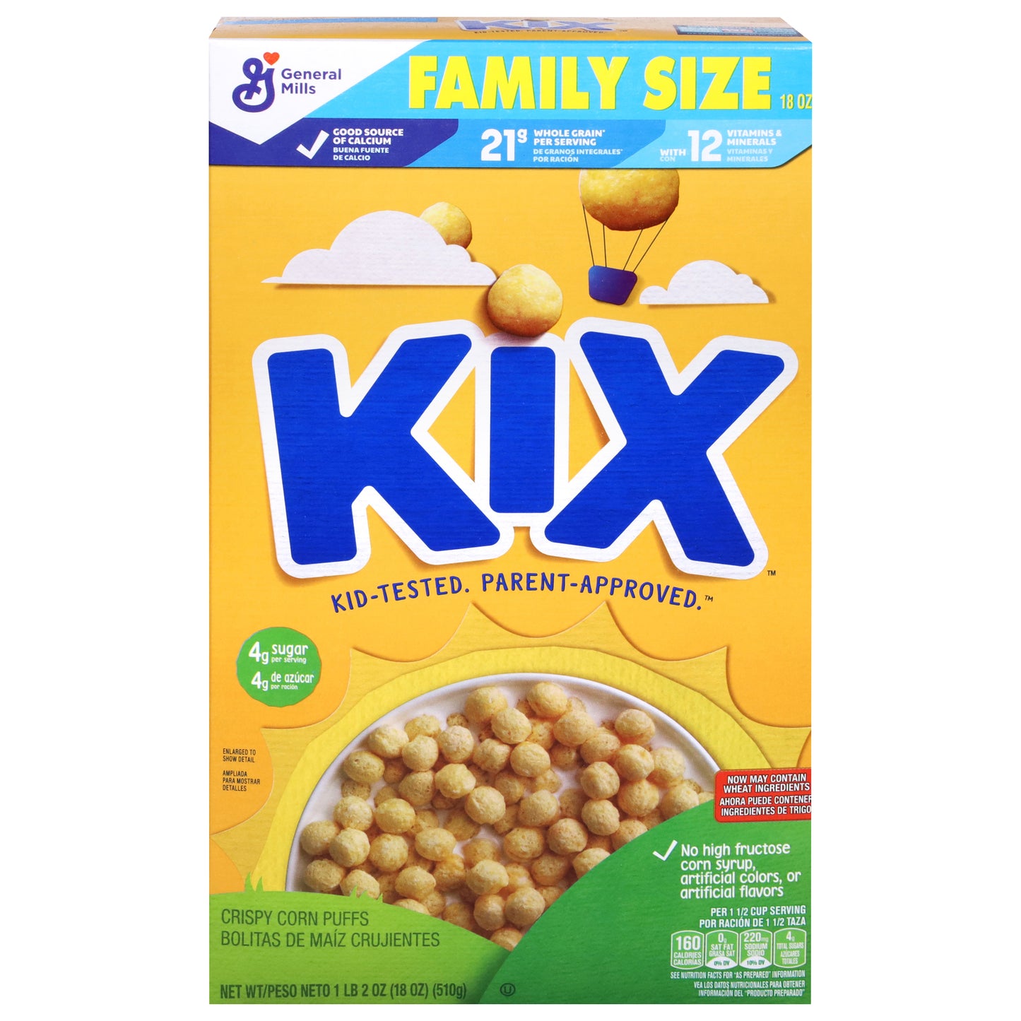 Kix Corn Puffs Family Size 18 oz