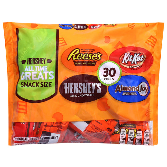 Hershey's Assortment Snack Size Chocolate Candy 30 Each