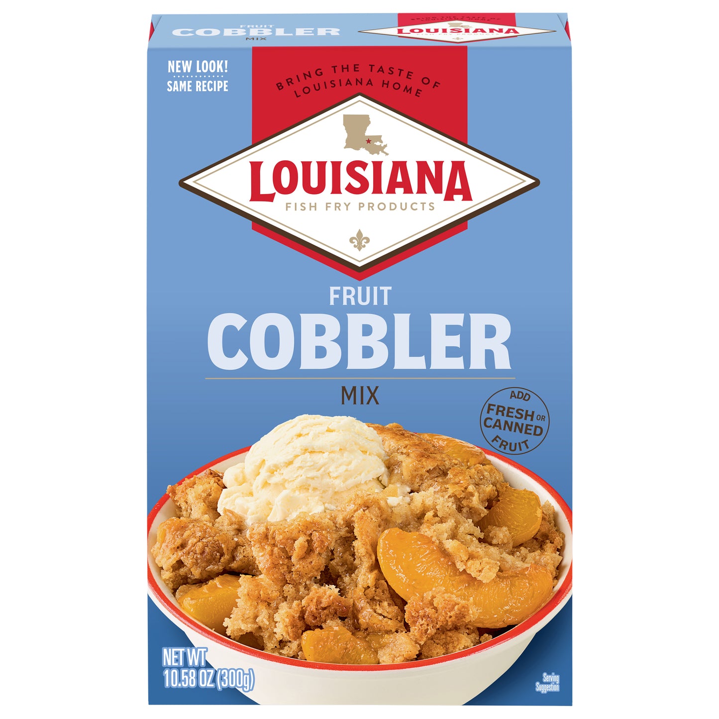 Louisiana Fruit COBBLER Mix 10.58oz Add Fresh or Canned Fruit