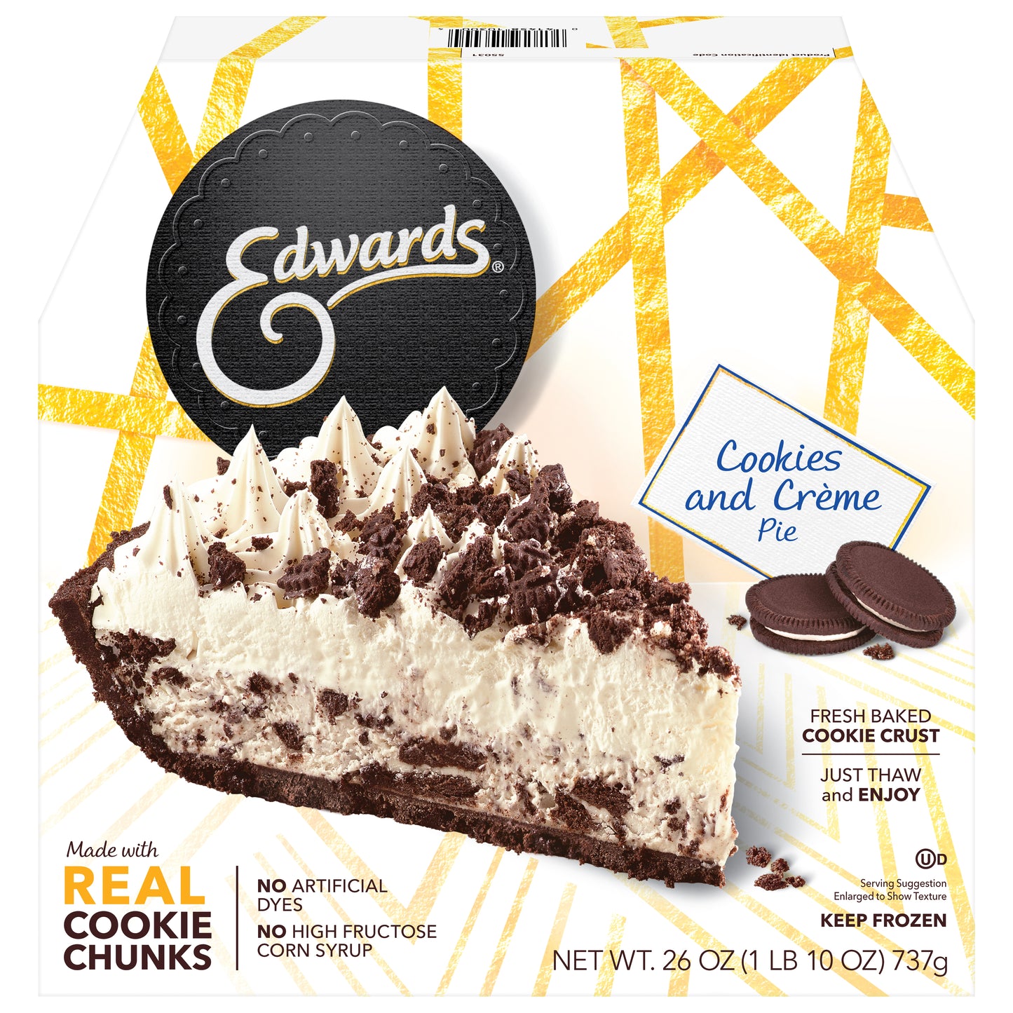Edwards Cookies & Creme Pie 26 oz