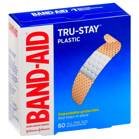 Band-Aid Tru-Stay All One Size Plastic Bandages 60 ea