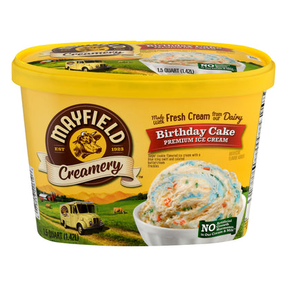 Mayfield Creamery Premium Birthday Cake Ice Cream 1.5 qt