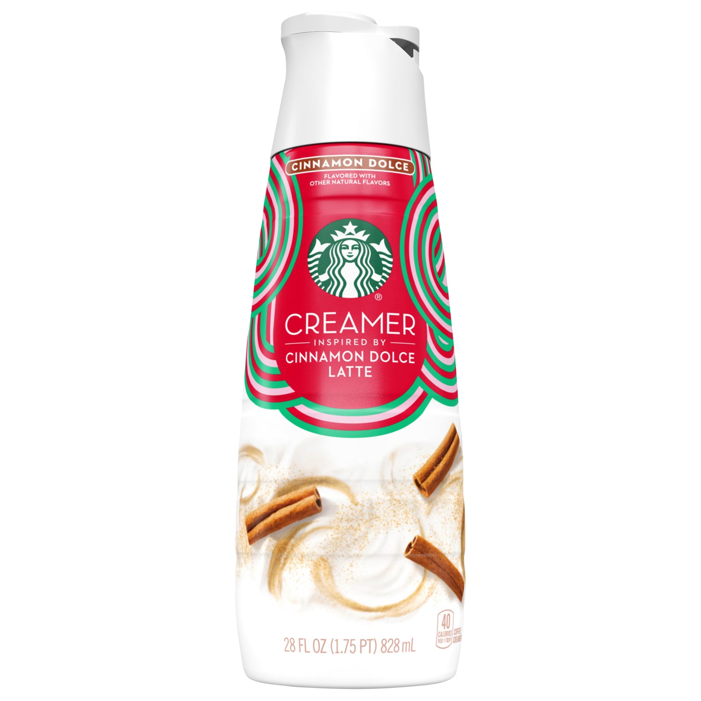 Starbucks Cinnamon Dolce Flavored Coffee Creamer, Inspired by Cinnamon Dolce Latte, 28 fl oz